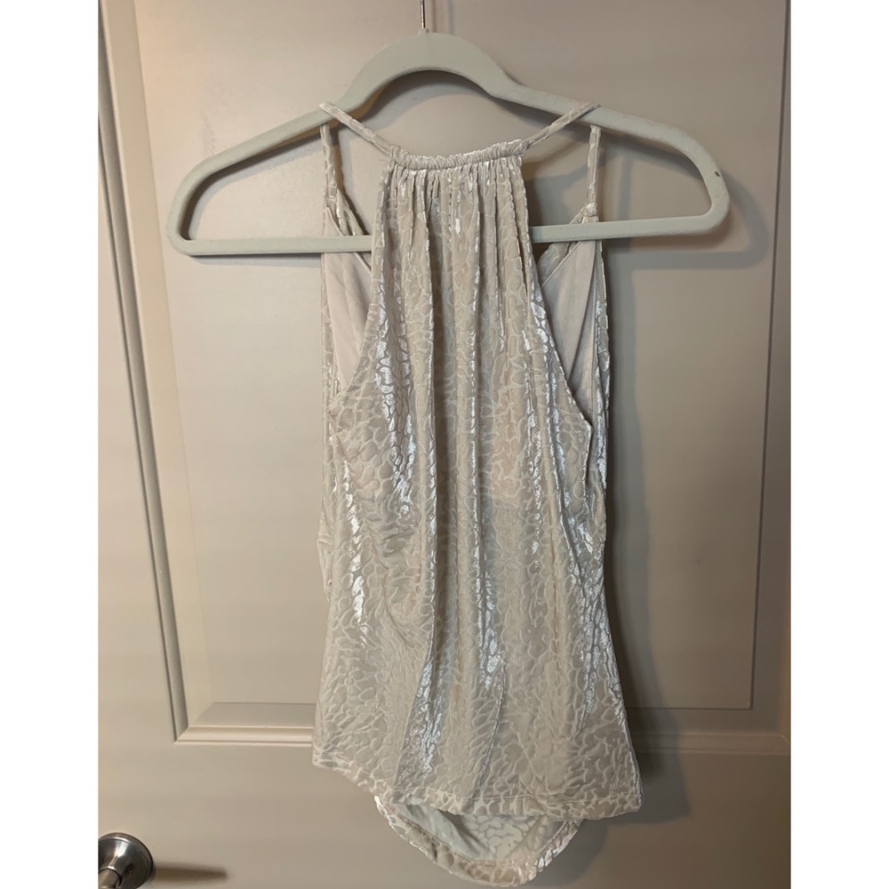 New York & Co Velvet Halter Shell - Picture 2 of 4